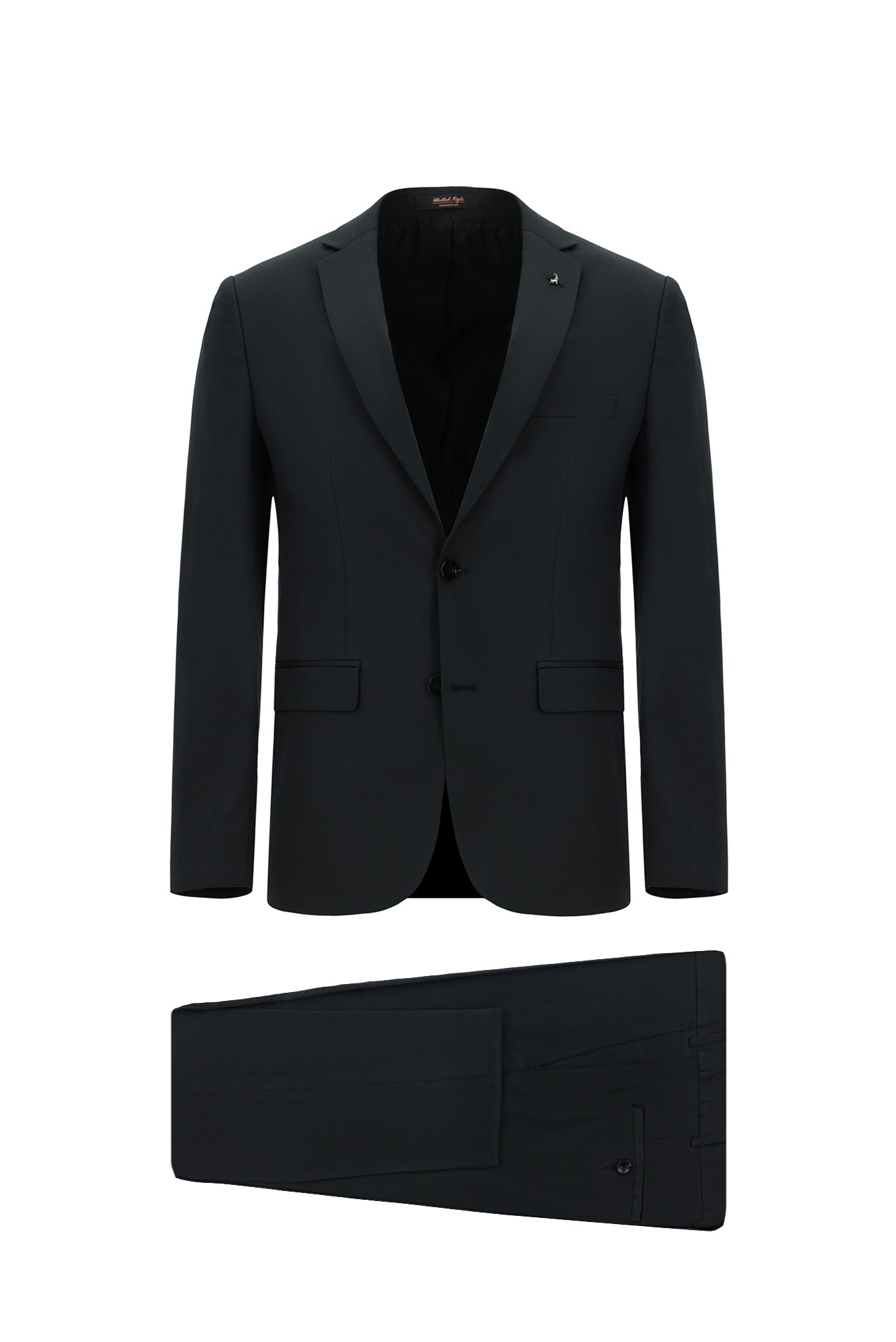 Siyah Regular Fit Lyocell Karışımlı Klasik Takım Elbise