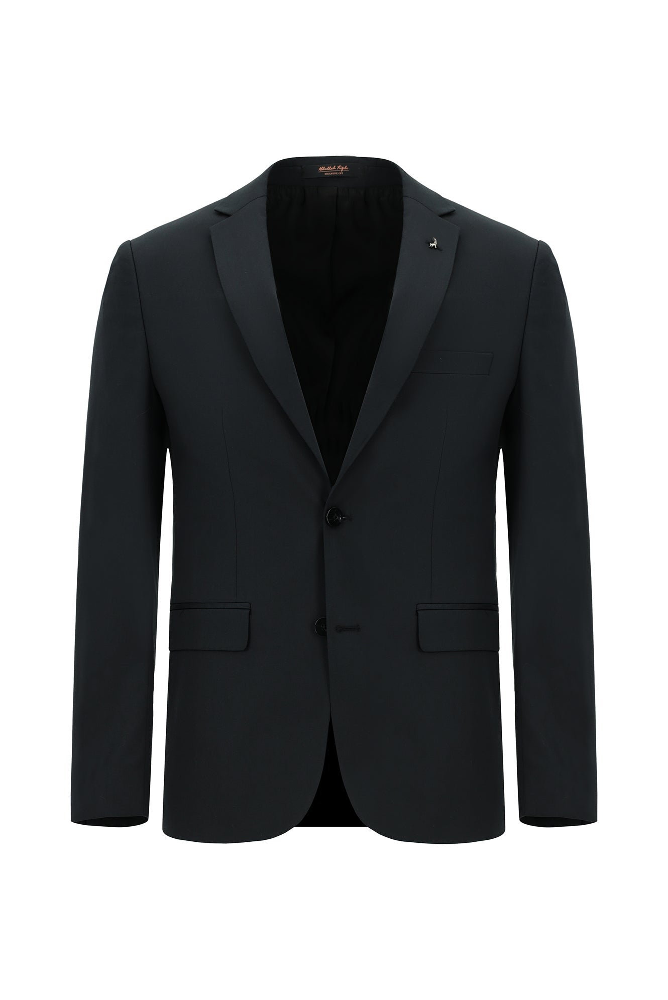 Siyah Regular Fit Lyocell Karışımlı Klasik Takım Elbise