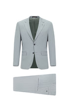 Açık Gri Super Slim Fit Ekstra Dar Kesim Lyocell Karışımlı Klasik Takım Elbise