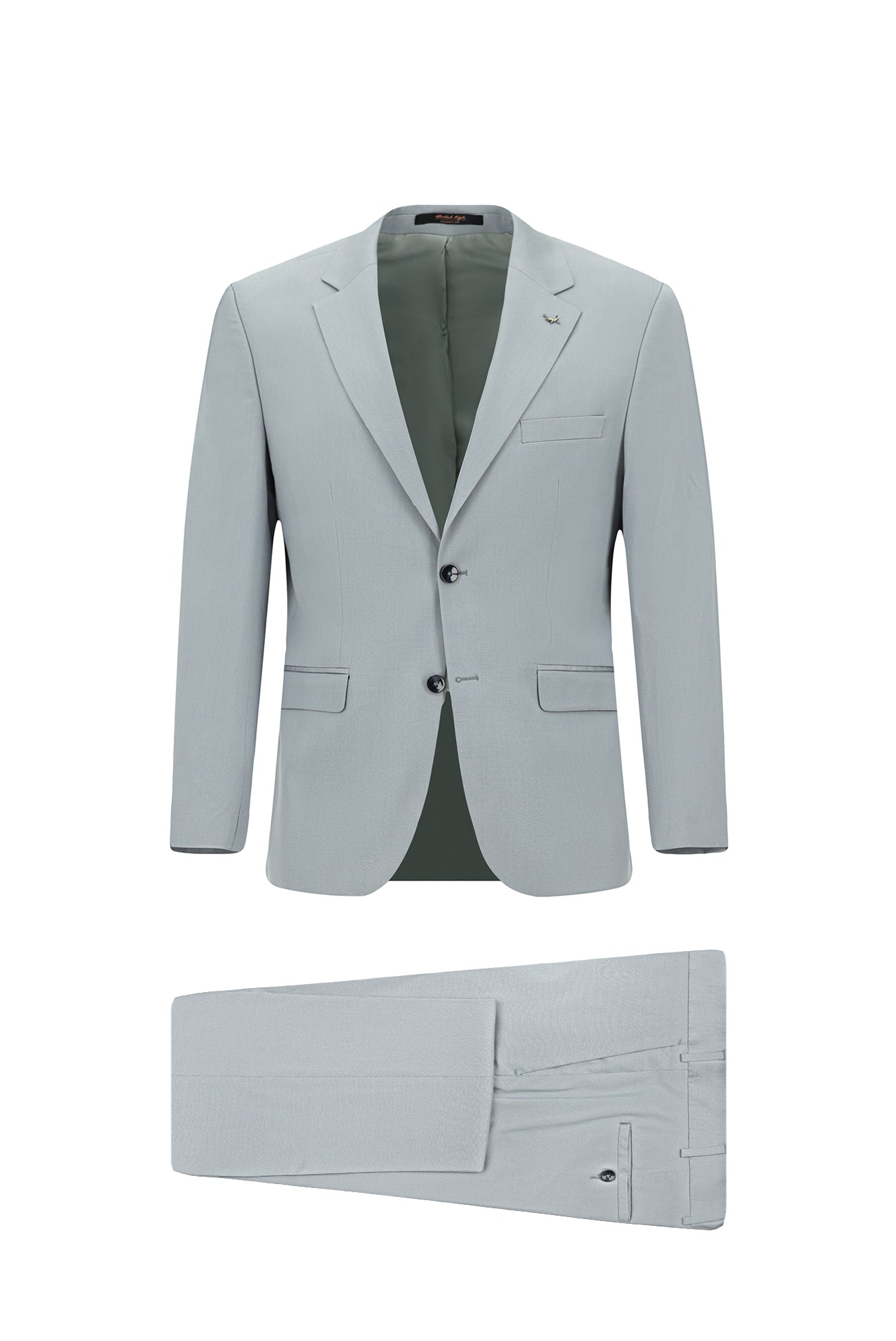 Açık Gri Relaxed Fit Rahat Kesim Lyocell Karışımlı Klasik Takım Elbise