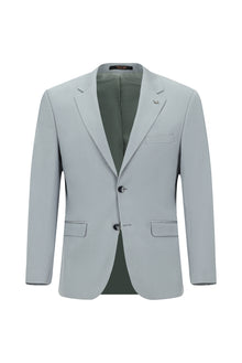 Aç?k Gri 7 Drop Super Slim Fit Eksra Dar Kesim Lyocell Kar???ml? Tak?m Elbise-Abdullah Ki??l?
