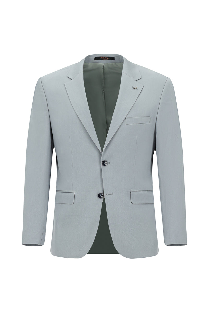 Aç?k Gri 7 Drop Super Slim Fit Eksra Dar Kesim Lyocell Kar???ml? Tak?m Elbise-Abdullah Ki??l?