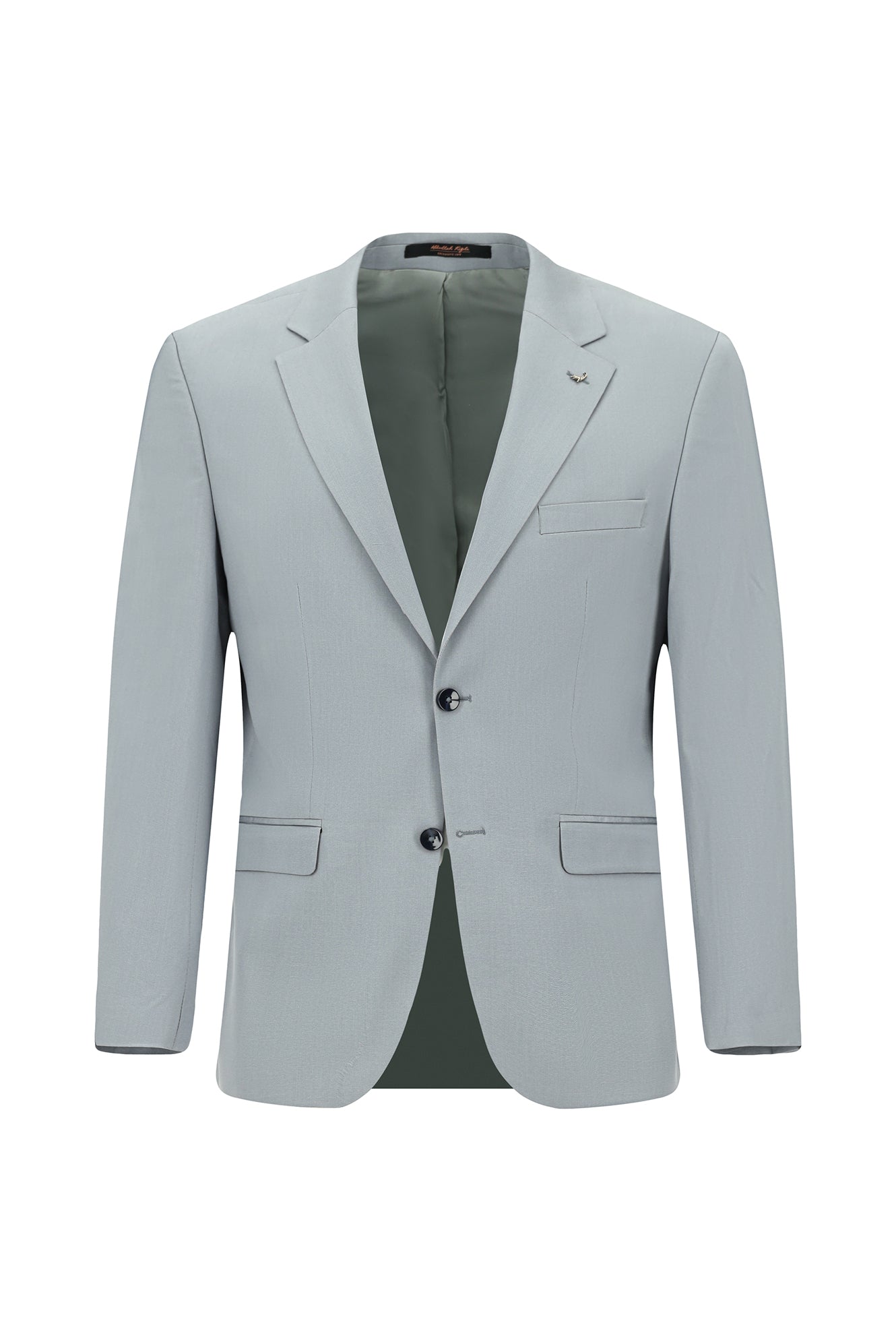 Açık Gri Relaxed Fit Rahat Kesim Lyocell Karışımlı Klasik Takım Elbise