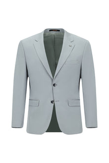 Açık Gri Super Slim Fit Ekstra Dar Kesim Lyocell Karışımlı Klasik Takım Elbise