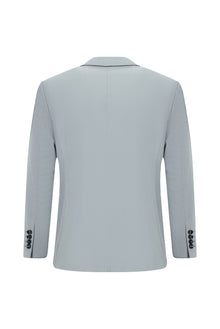 Açık Gri Super Slim Fit Ekstra Dar Kesim Lyocell Karışımlı Klasik Takım Elbise