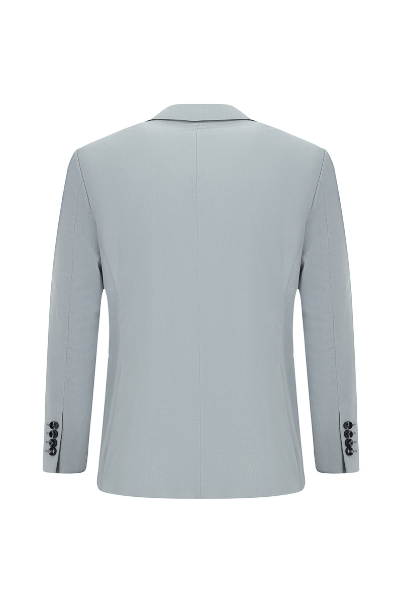 Açık Gri Super Slim Fit Ekstra Dar Kesim Lyocell Karışımlı Klasik Takım Elbise