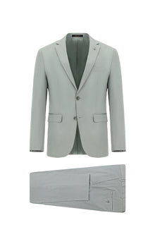 Orta Gri Regular Fit Lyocell Karışımlı Klasik Takım Elbise