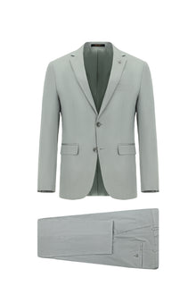 Orta Gri 7 Drop Super Slim Fit Eksra Dar Kesim Lyocell Kar???ml? Tak?m Elbise-Abdullah Ki??l?