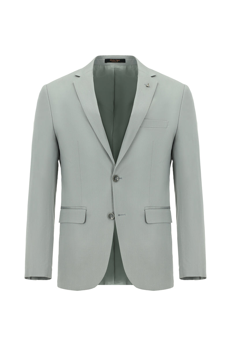 Orta Gri Super Slim Fit Ekstra Dar Kesim Lyocell Karışımlı Klasik Takım Elbise