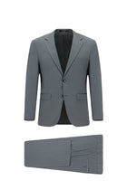 Orta Füme Super Slim Fit Ekstra Dar Kesim Lyocell Karışımlı Klasik Takım Elbise