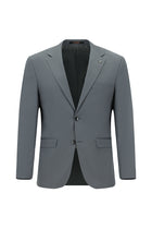 Orta Füme Super Slim Fit Ekstra Dar Kesim Lyocell Karışımlı Klasik Takım Elbise