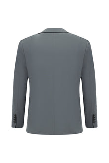 Orta Füme 4 Drop Relaxed Fit Rahat Kesim Lyocell Kar???ml? Tak?m Elbise-Abdullah Ki??l?