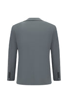 Orta Füme Super Slim Fit Ekstra Dar Kesim Lyocell Karışımlı Klasik Takım Elbise