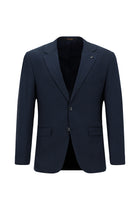 Koyu Lacivert 7 Drop Super Slim Fit Eksra Dar Kesim Lyocell Kar???ml? Tak?m Elbise-Abdullah Ki??l?