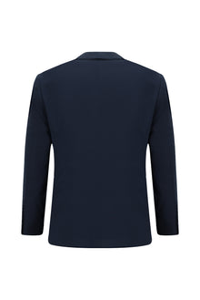Koyu Lacivert 7 Drop Super Slim Fit Eksra Dar Kesim Lyocell Kar???ml? Tak?m Elbise-Abdullah Ki??l?