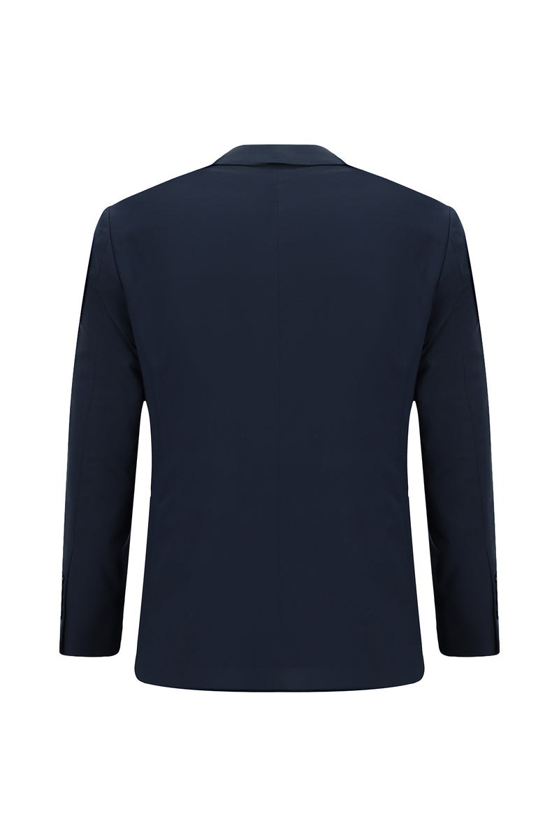 Koyu Lacivert Super Slim Fit Ekstra Dar Kesim Lyocell Karışımlı Klasik Takım Elbise