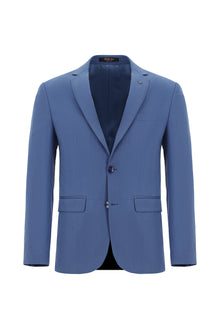 Koyu Mavi  Super Slim Fit Ekstra Dar Kesim Lyocell Karışımlı Klasik Takım Elbise