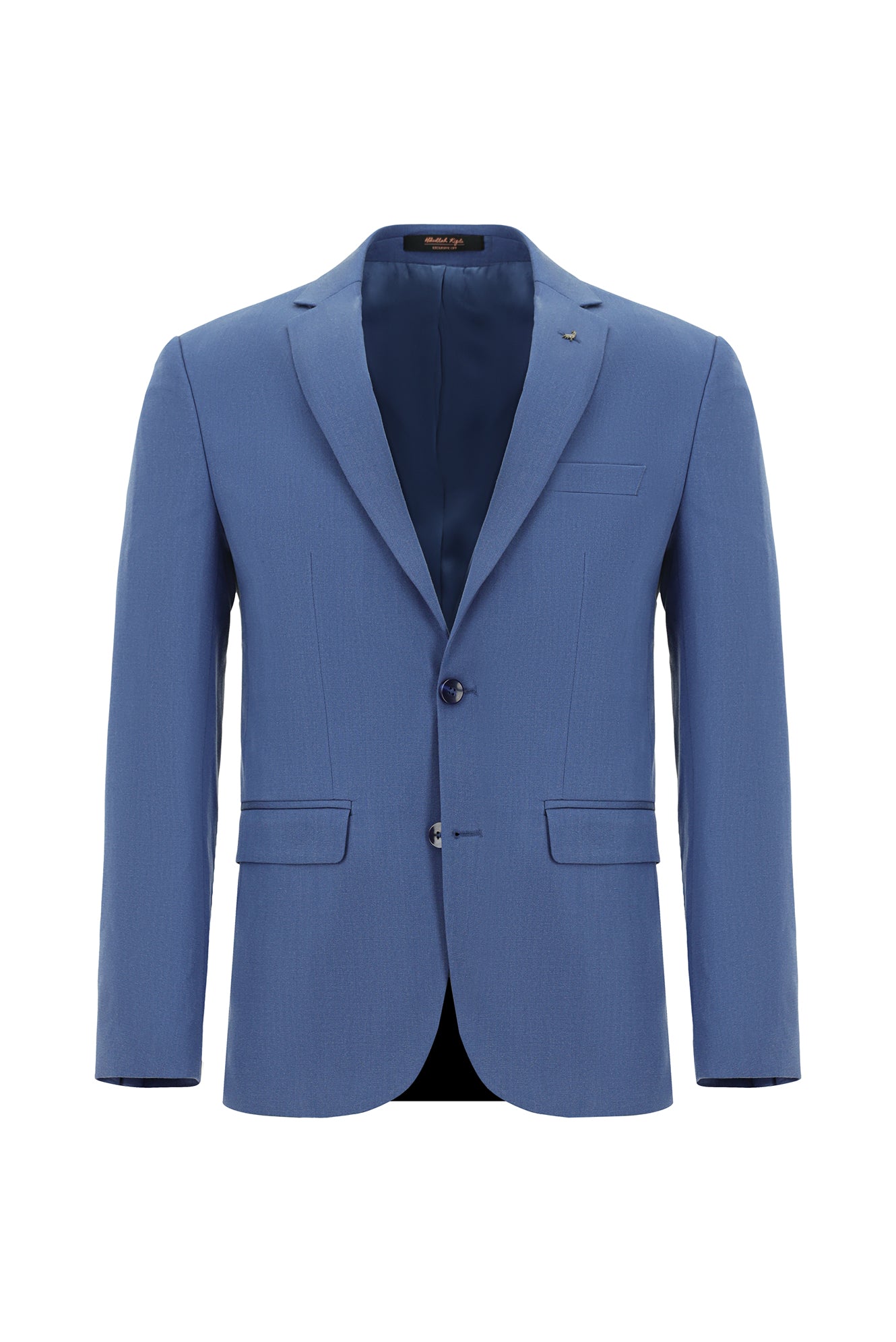 Koyu Mavi  Relaxed Fit Rahat Kesim Lyocell Karışımlı Klasik Takım Elbise