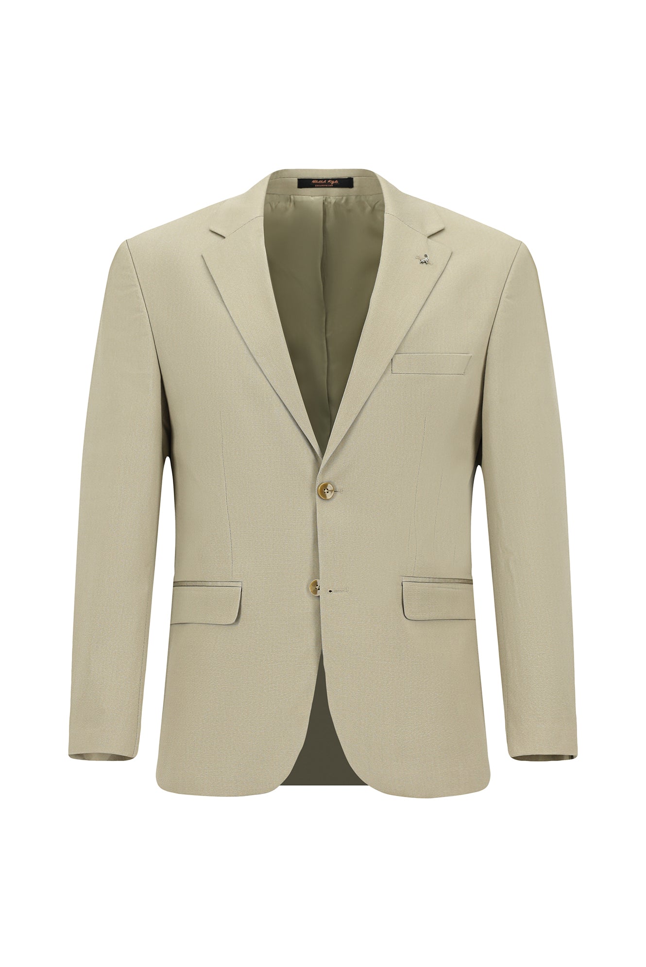 Orta Bej Regular Fit Lyocell Karışımlı Klasik Takım Elbise