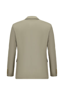 Koyu Bej 7 Drop Super Slim Fit Eksra Dar Kesim Lyocell Kar???ml? Tak?m Elbise-Abdullah Ki??l?