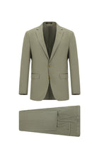 Açık Haki Regular Fit Lyocell Karışımlı Klasik Takım Elbise