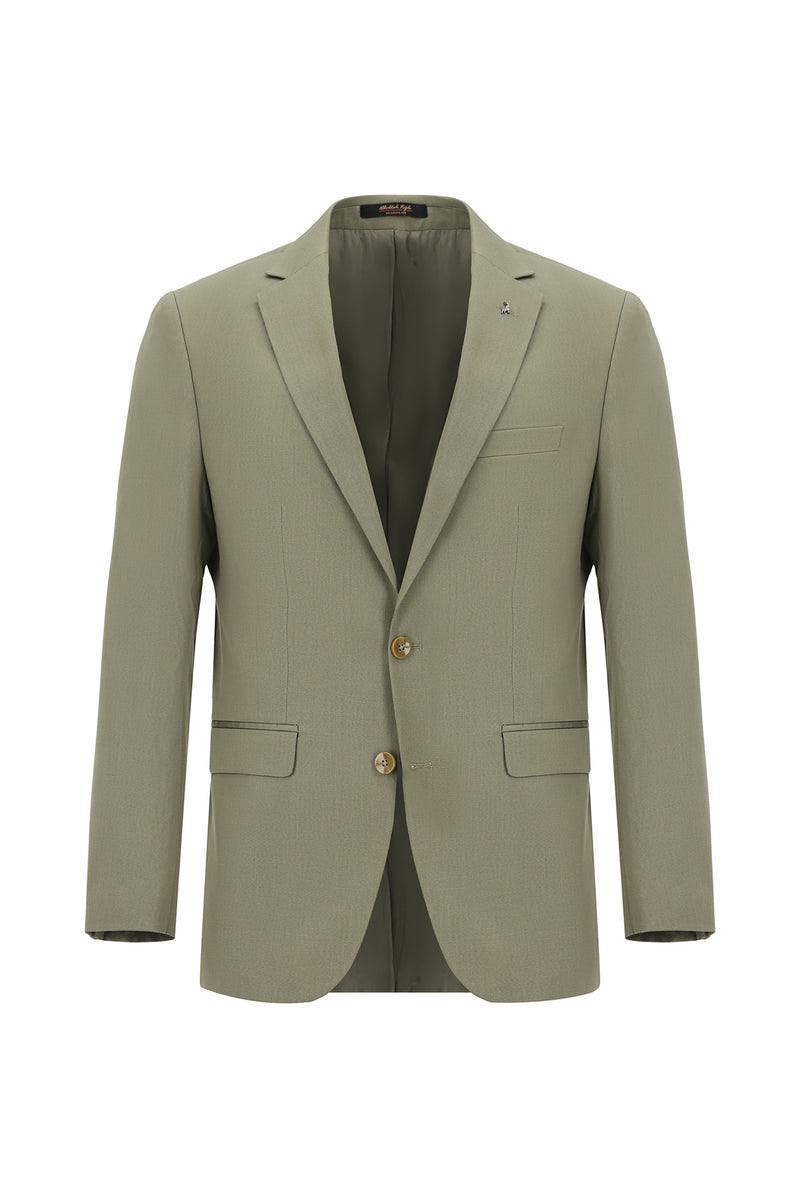 Açık Haki Super Slim Fit Ekstra Dar Kesim Lyocell Karışımlı Klasik Takım Elbise