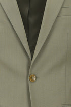 Açık Haki Relaxed Fit Rahat Kesim Lyocell Karışımlı Klasik Takım Elbise