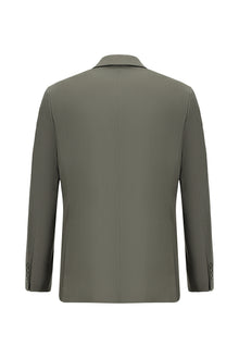 Koyu Haki Super Slim Fit Ekstra Dar Kesim Lyocell Karışımlı Klasik Takım Elbise