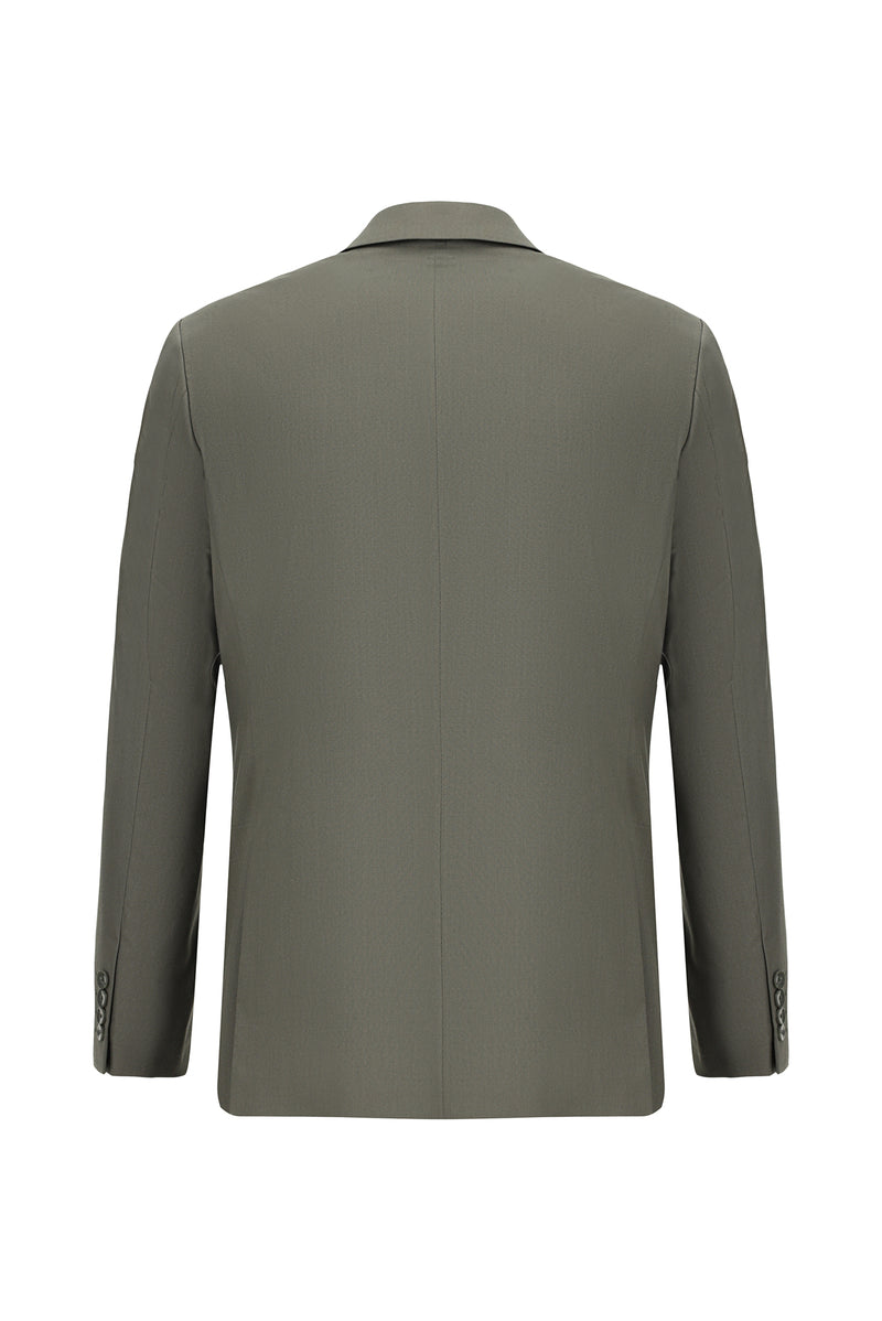 Koyu Haki Super Slim Fit Ekstra Dar Kesim Lyocell Karışımlı Klasik Takım Elbise