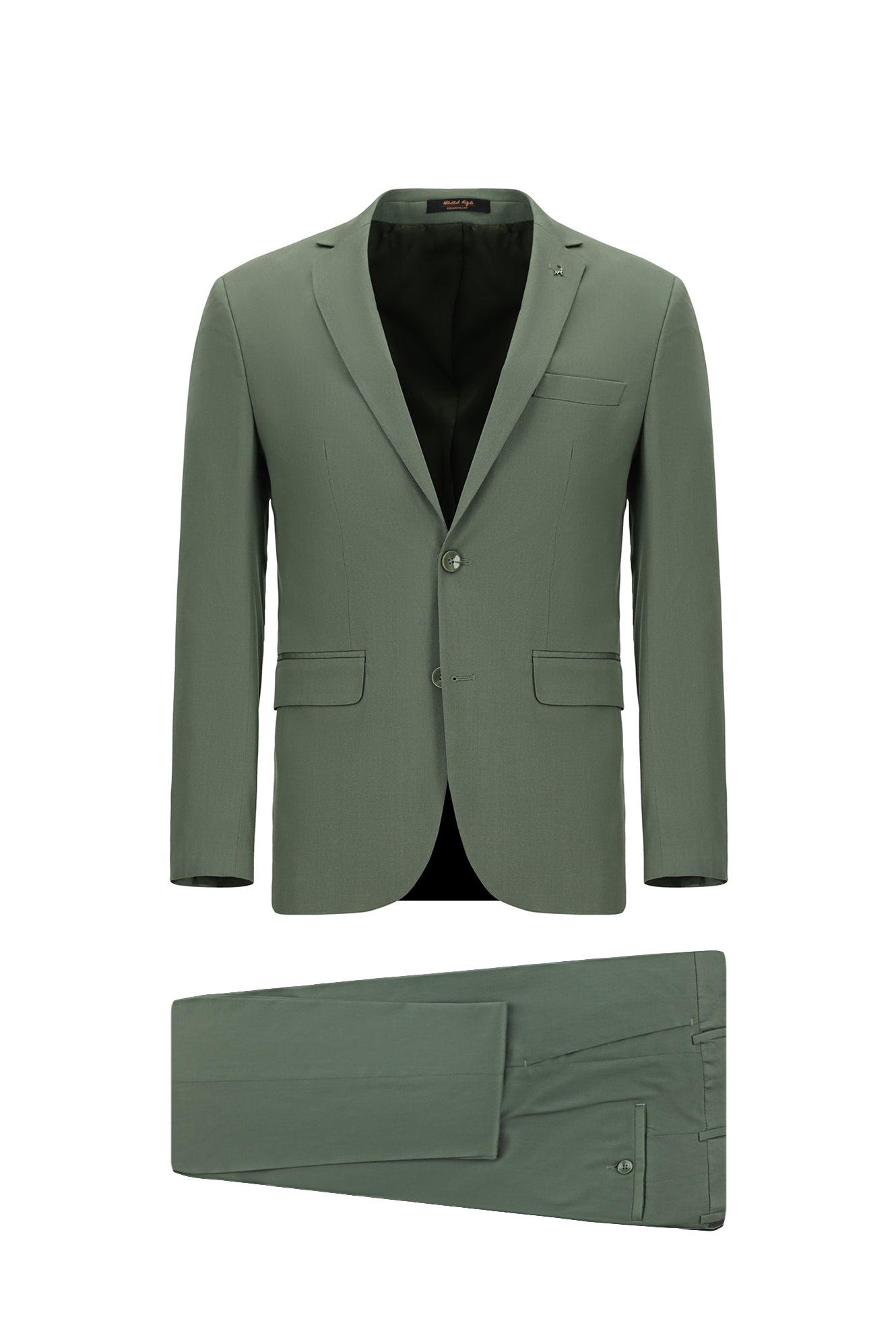 Çağla Yeşili Relaxed Fit Rahat Kesim Lyocell Karışımlı Klasik Takım Elbise