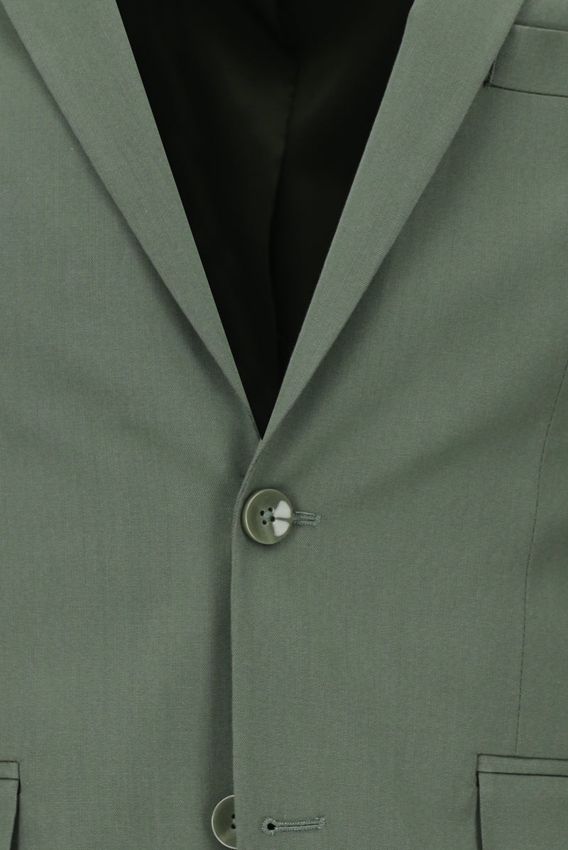 Ça?la Ye?ili 7 Drop Super Slim Fit Eksra Dar Kesim Lyocell Kar???ml? Tak?m Elbise-Abdullah Ki??l?