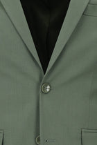 Çağla Yeşili Relaxed Fit Rahat Kesim Lyocell Karışımlı Klasik Takım Elbise