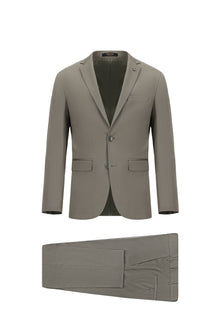 Koyu Vizon Super Slim Fit Ekstra Dar Kesim Lyocell Karışımlı Klasik Takım Elbise