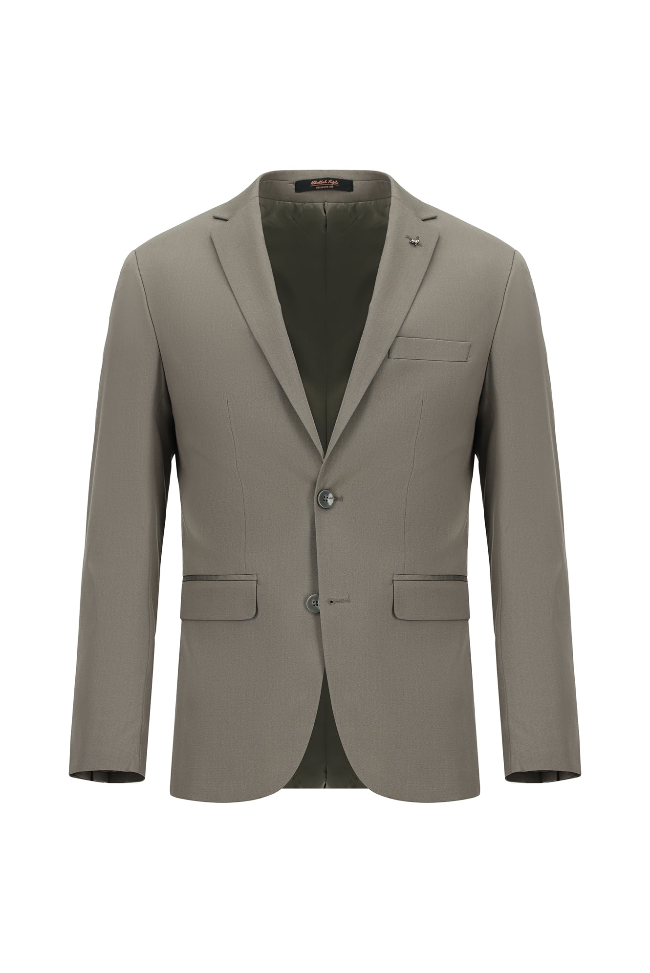 Koyu Vizon 7 Drop Super Slim Fit Eksra Dar Kesim Lyocell Kar???ml? Tak?m Elbise-Abdullah Ki??l?