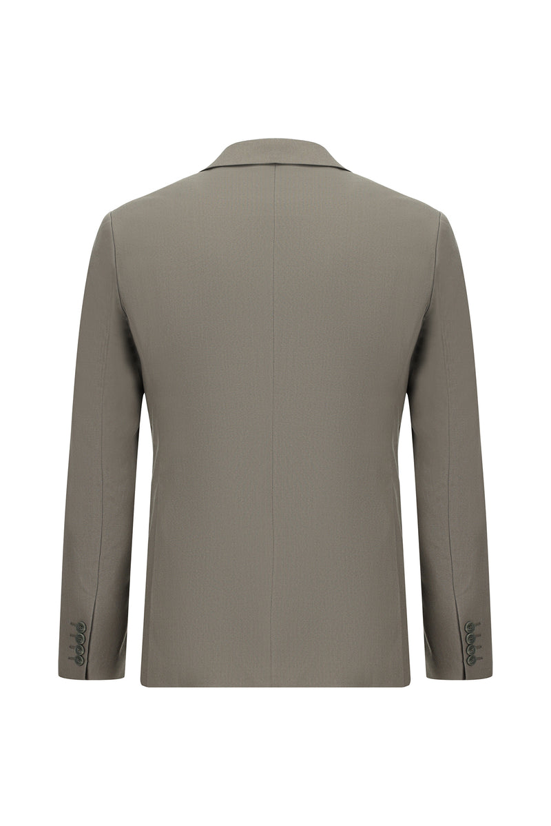 Koyu Vizon Relaxed Fit Rahat Kesim Lyocell Karışımlı Klasik Takım Elbise