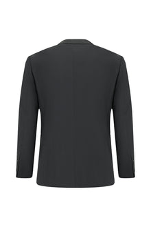 Koyu Füme Relaxed Fit Rahat Kesim Klasik Desenli Yün Takım Elbise
