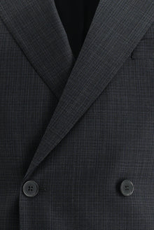Koyu Füme 7 Drop Slim Fit Dar Kesim Kruvaze Desenli Yün Tak?m Elbise-Abdullah Ki??l?