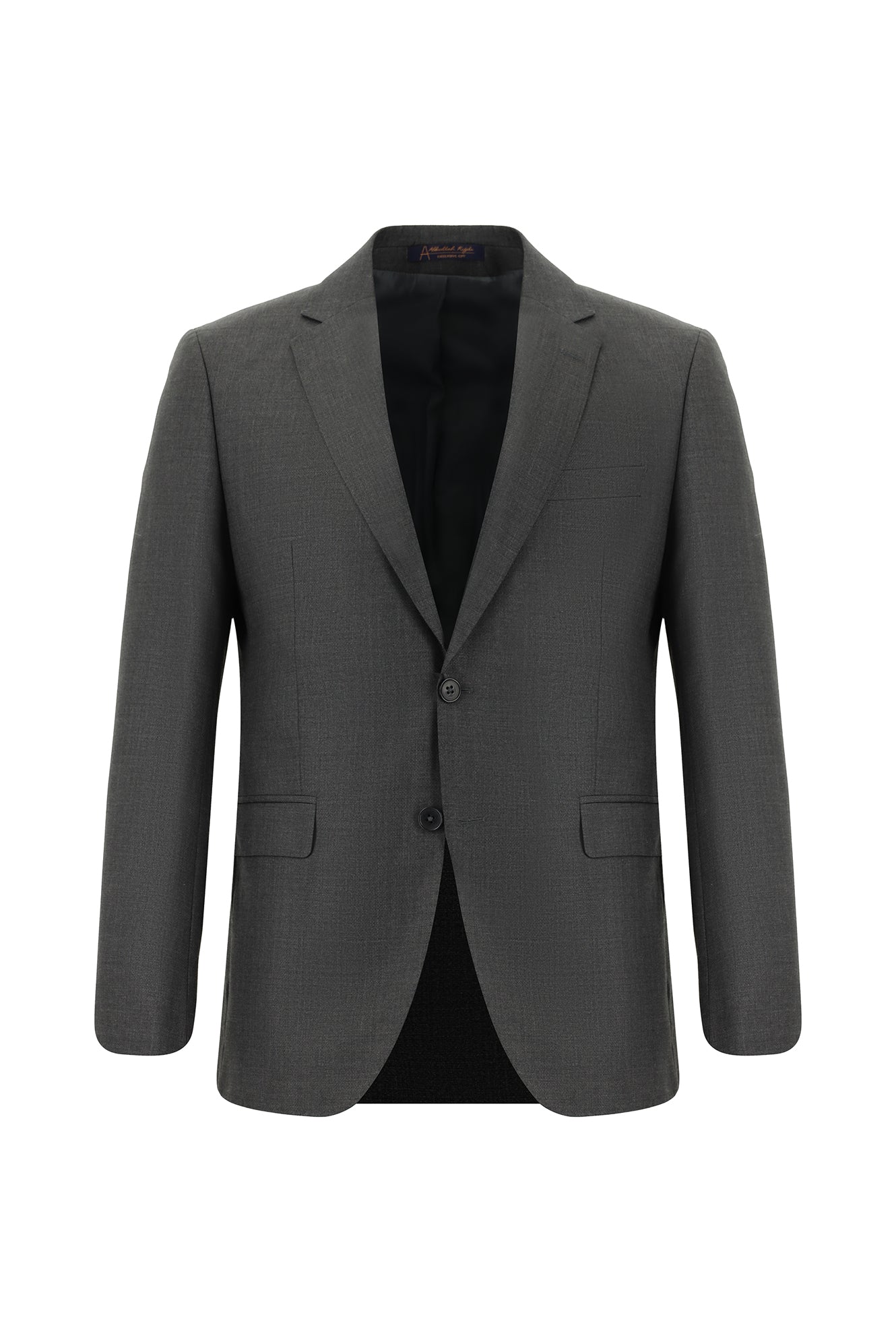 Açık Antrasit Slim Fit Dar Kesim Yünlü Klasik Takım Elbise
