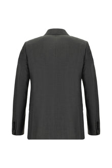Açık Antrasit Slim Fit Dar Kesim Yünlü Klasik Takım Elbise