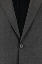 Açık Antrasit Slim Fit Dar Kesim Yünlü Klasik Takım Elbise