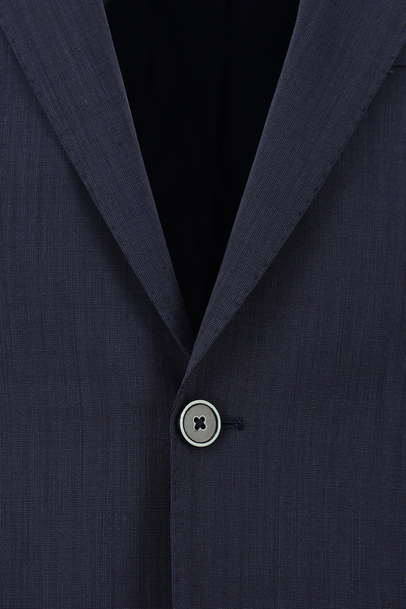 Koyu Lacivert Relaxed Fit Rahat Kesim Yünlü Klasik Takım Elbise