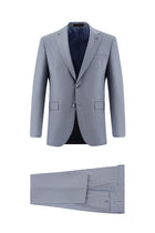 Orta Gri Slim Fit Dar Kesim Yünlü Klasik Takım Elbise