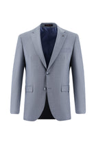 Orta Gri Slim Fit Dar Kesim Yünlü Klasik Takım Elbise