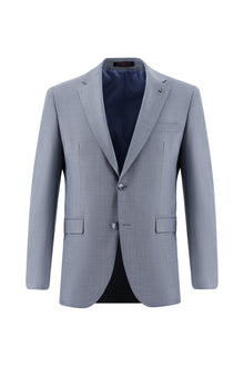 Orta Gri 7 Drop Slim Fit Dar Kesim Yünlü Tak?m Elbise-Abdullah Ki??l?
