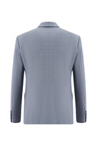 Orta Gri Relaxed Fit Rahat Kesim Yünlü Klasik Takım Elbise