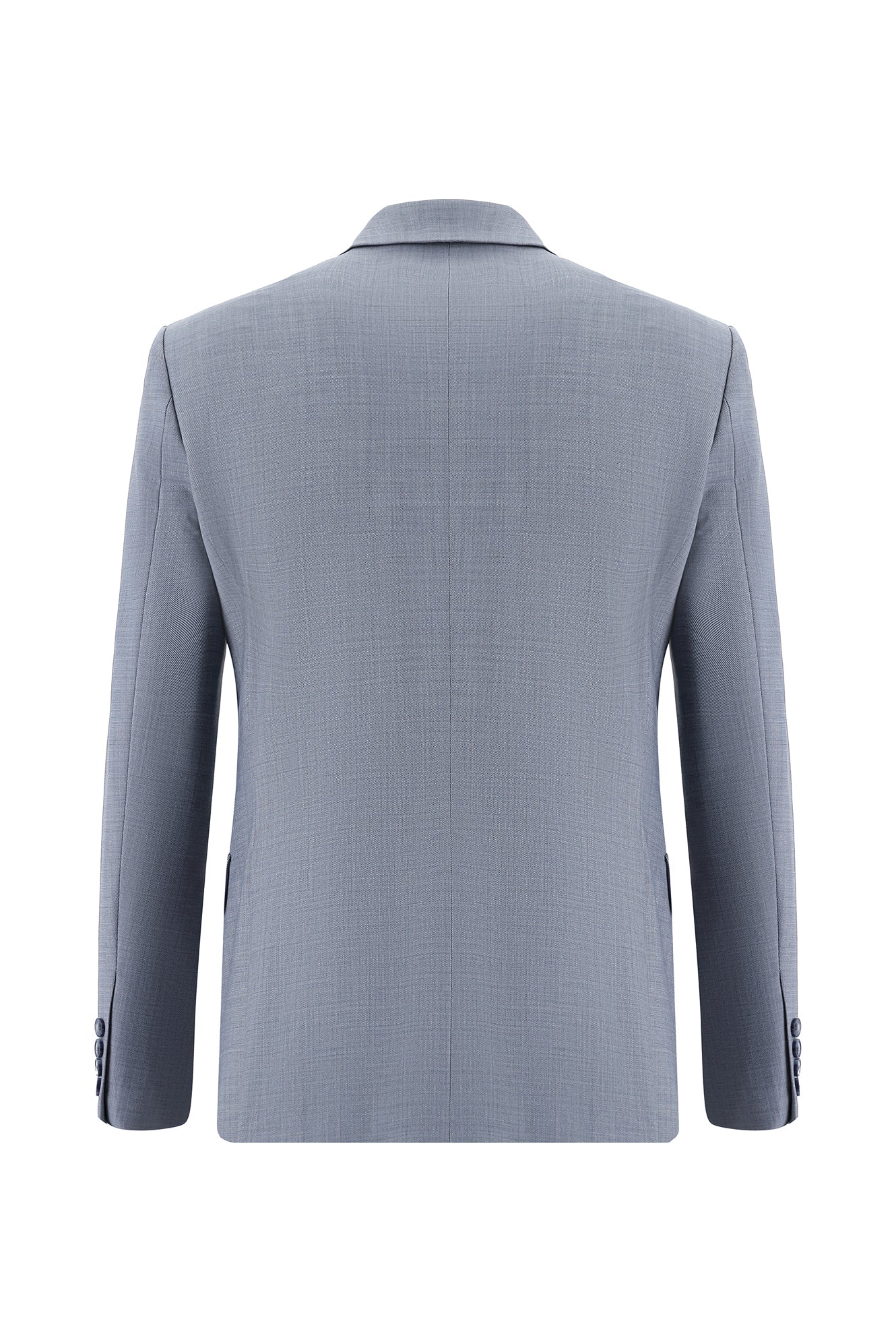 Orta Gri Slim Fit Dar Kesim Yünlü Klasik Takım Elbise