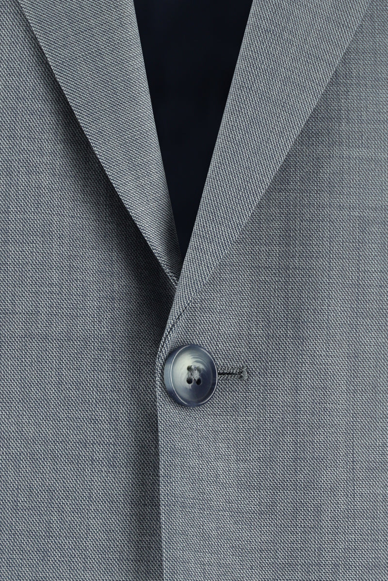 Orta Gri Slim Fit Dar Kesim Yünlü Klasik Takım Elbise