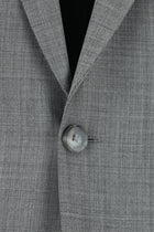Orta Füme Slim Fit Dar Kesim Yünlü Klasik Takım Elbise