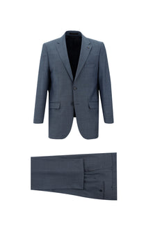 Koyu Mavi  6 Drop Regular Fit Standart Kesim Yünlü Tak?m Elbise-Abdullah Ki??l?