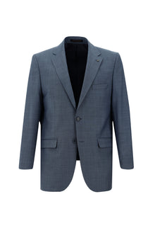 Koyu Mavi  Slim Fit Dar Kesim Yünlü Klasik Takım Elbise